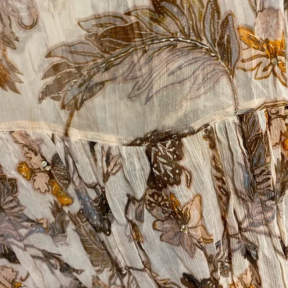 Free People Sheer Floral Beaded Slip Dress Size S - Picture 12 of 12
